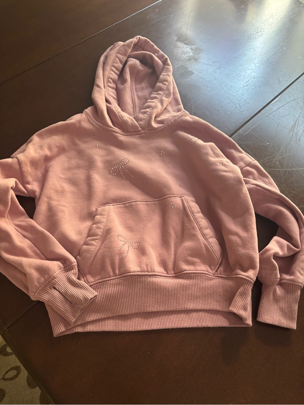 Abercrombie kids pink bow hoodie